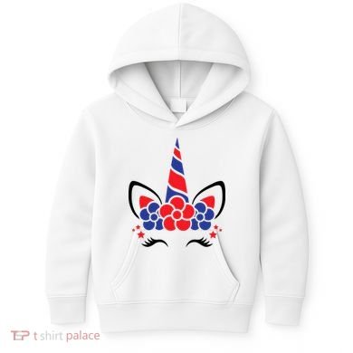 Unicorn 4th Of July Kids Hoodie