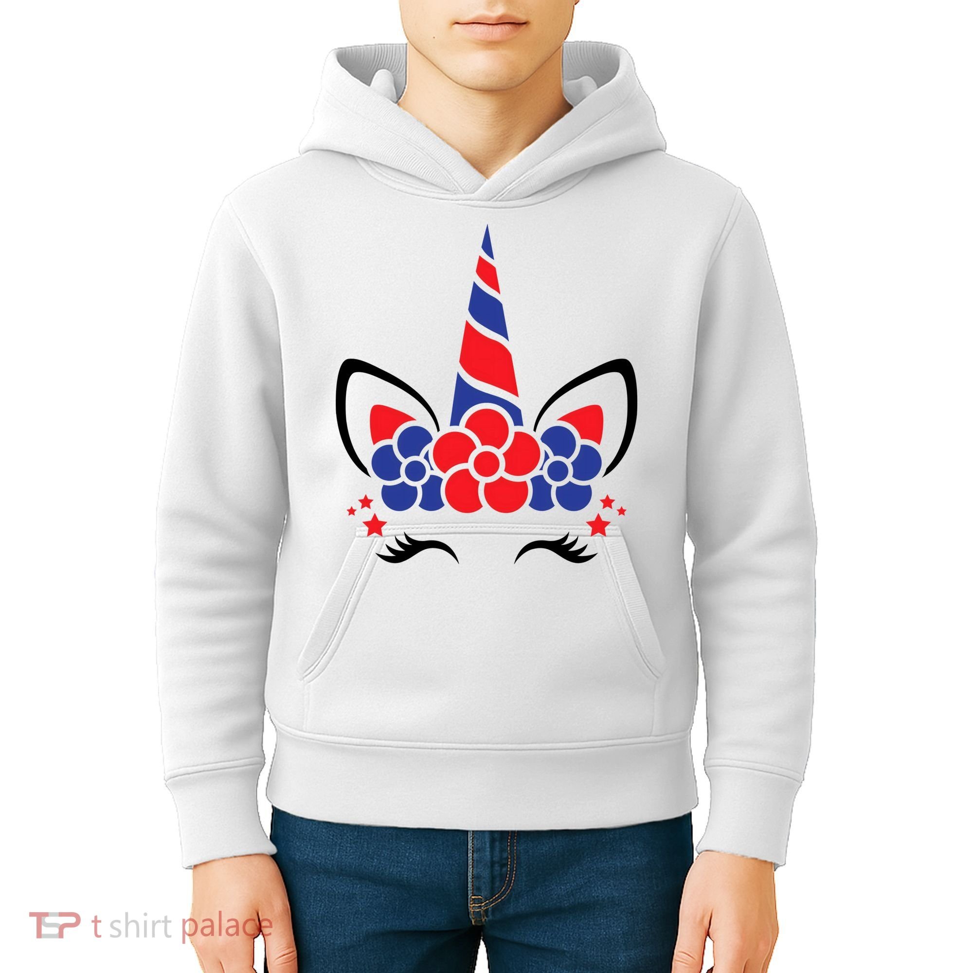 Unicorn 4th Of July Kids Hoodie