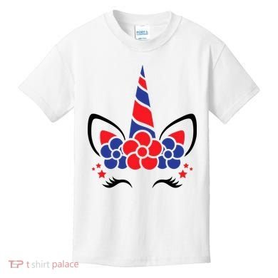 Unicorn 4th Of July Kids T-Shirt