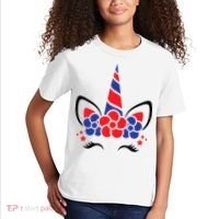Unicorn 4th Of July Kids T-Shirt thumb 2
