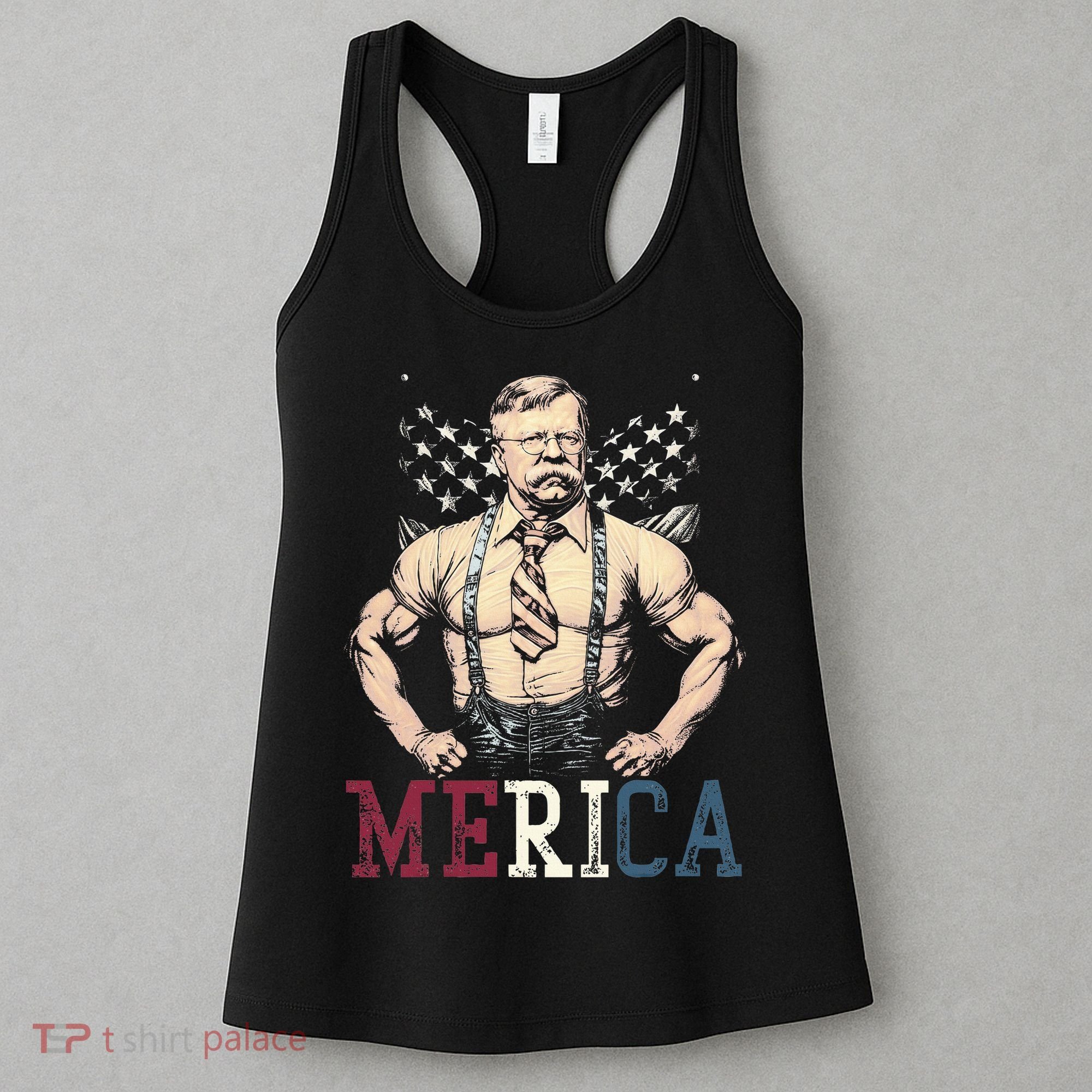 Usa 4th Of July Teddy Roosevelt Women's Tank Top