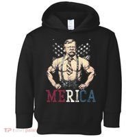 Usa 4th Of July Teddy Roosevelt Toddler Hoodie thumb 0