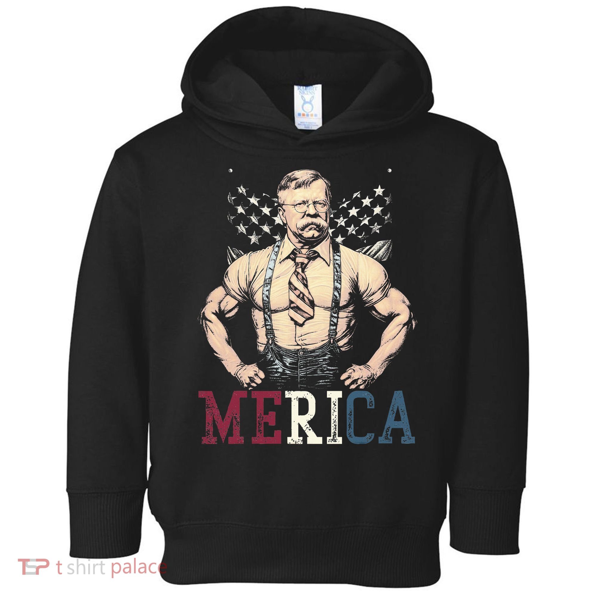 Usa 4th Of July Teddy Roosevelt Toddler Hoodie