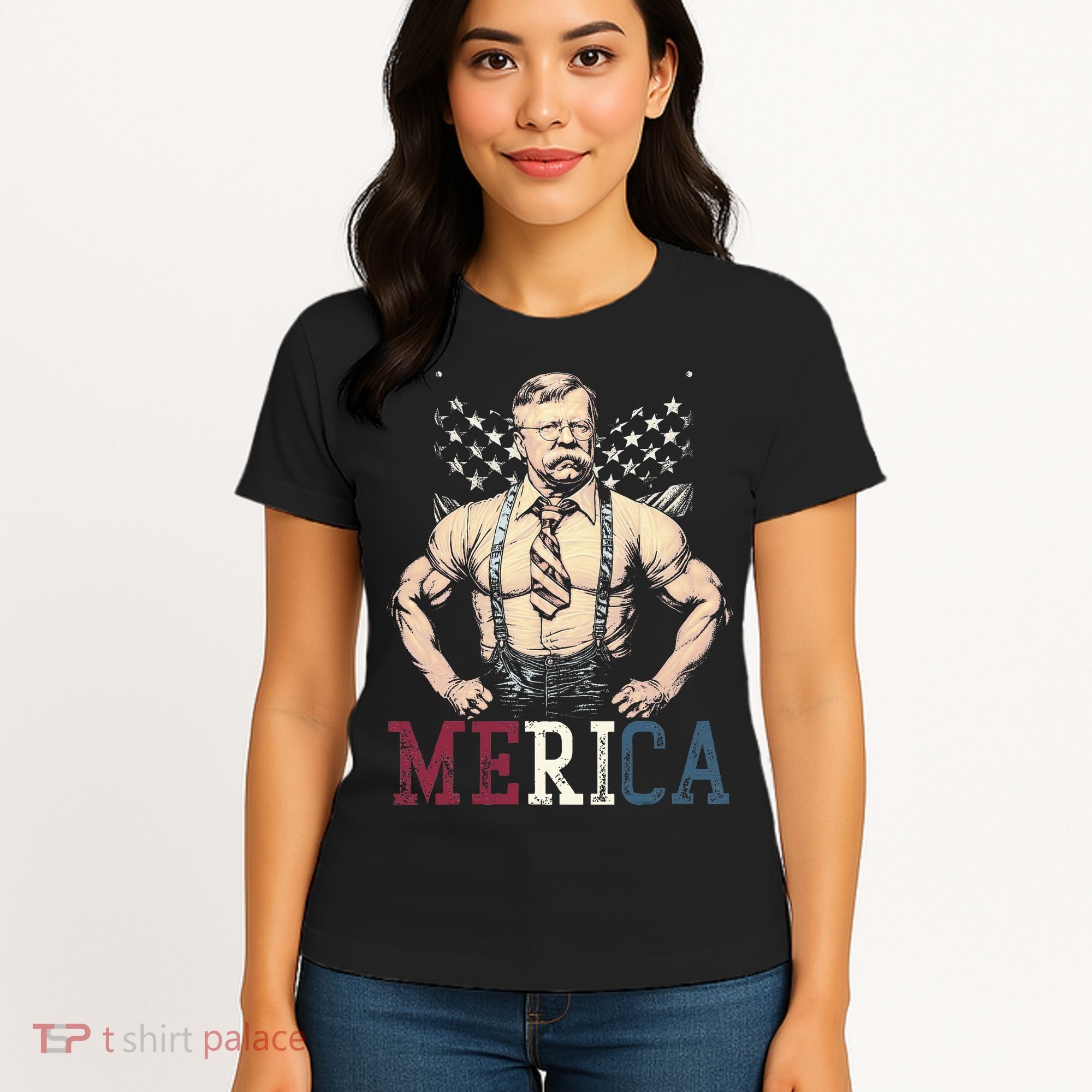 Usa 4th Of July Teddy Roosevelt Women's T-Shirt