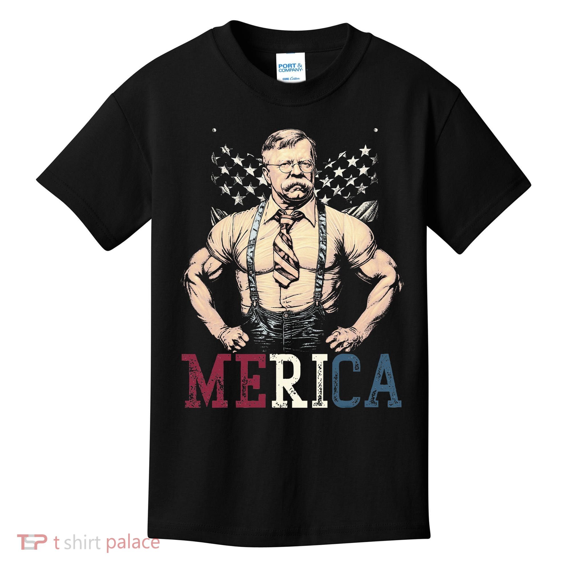 Usa 4th Of July Teddy Roosevelt Kids T-Shirt