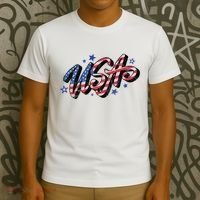 Usa 4th Of July Vintage Star T-Shirt thumb 3