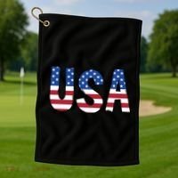 Usa 4th Of July Independce Day Golf Towel thumb 1
