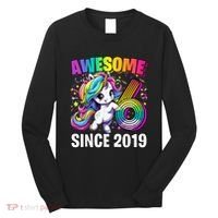 Unicorn 6th Birthday 6 Year Old Unicorn Party Long Sleeve Shirt thumb 0
