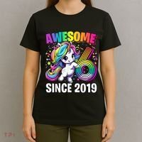 Unicorn 6th Birthday 6 Year Old Unicorn Party T-Shirt thumb 4