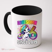 Unicorn 6th Birthday 6 Year Old Unicorn Party Coffee Mug thumb 0