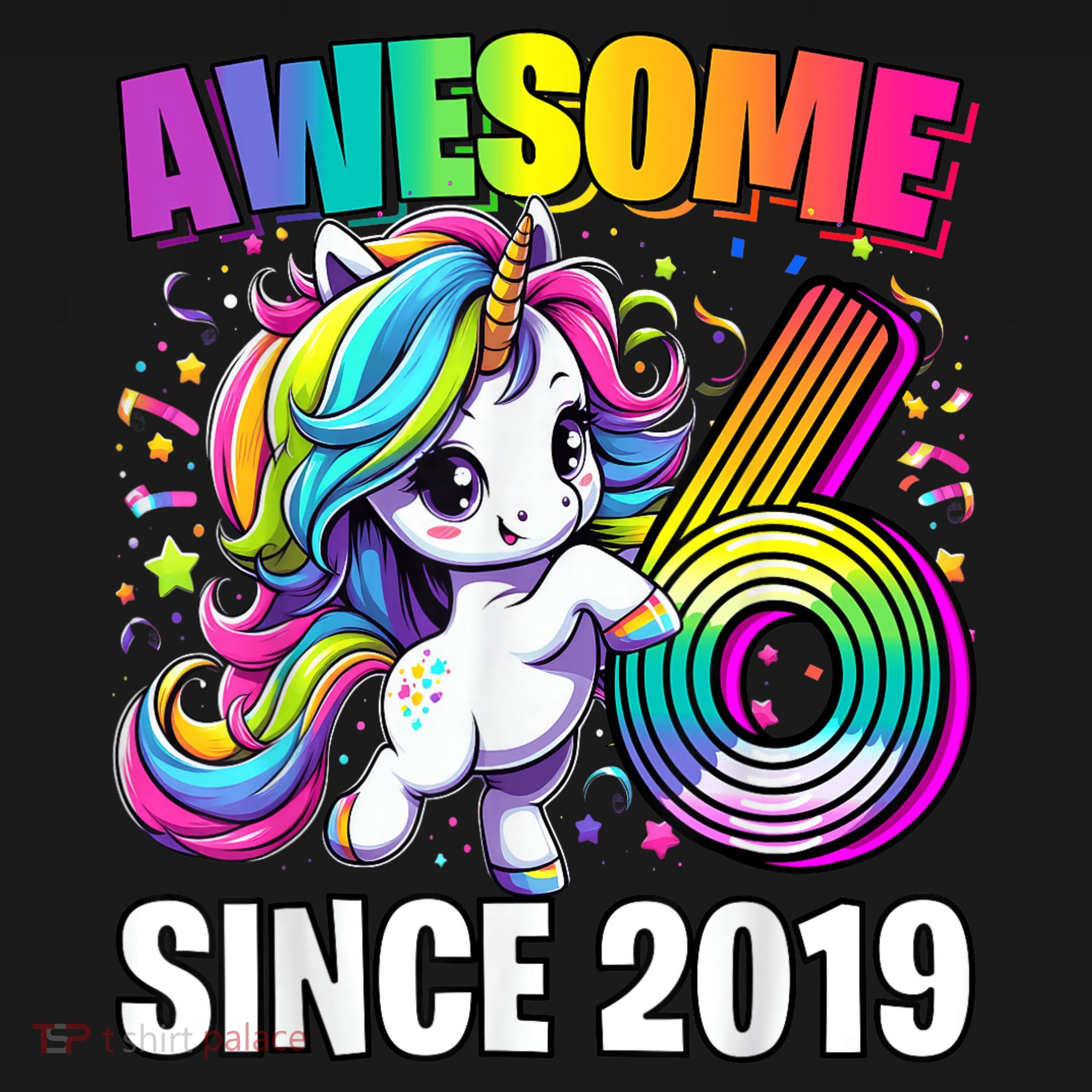 Unicorn 6th Birthday 6 Year Old Unicorn Party Coaster
