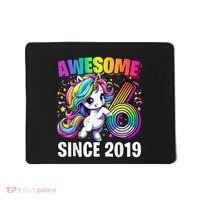 Unicorn 6th Birthday 6 Year Old Unicorn Party Mousepad thumb 0