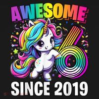 Unicorn 6th Birthday 6 Year Old Unicorn Party Mousepad thumb 1