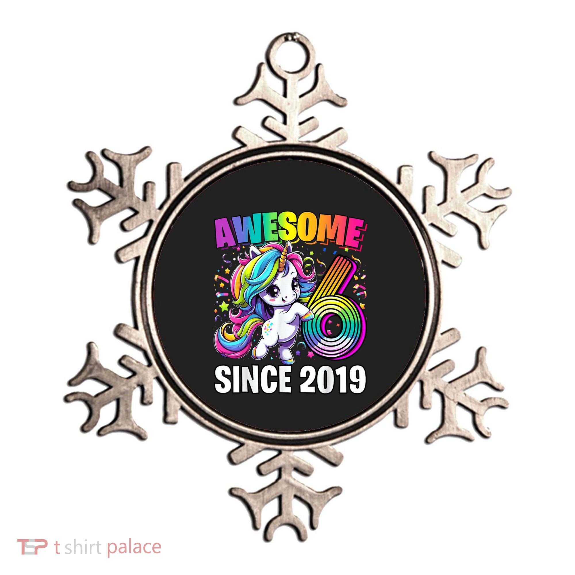 Unicorn 6th Birthday 6 Year Old Unicorn Party Ornament