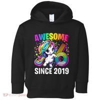 Unicorn 6th Birthday 6 Year Old Unicorn Party Toddler Hoodie thumb 0