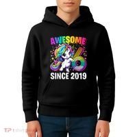 Unicorn 6th Birthday 6 Year Old Unicorn Party Kids Hoodie thumb 4