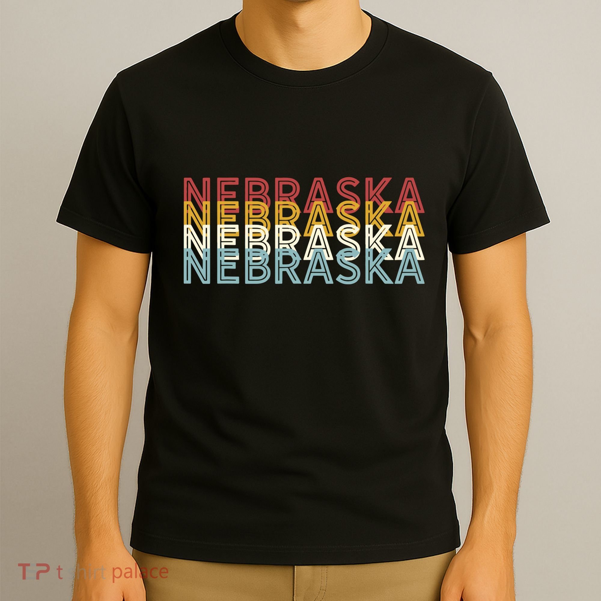 Usa 70s State Retro Vintage Nebraska T-Shirt