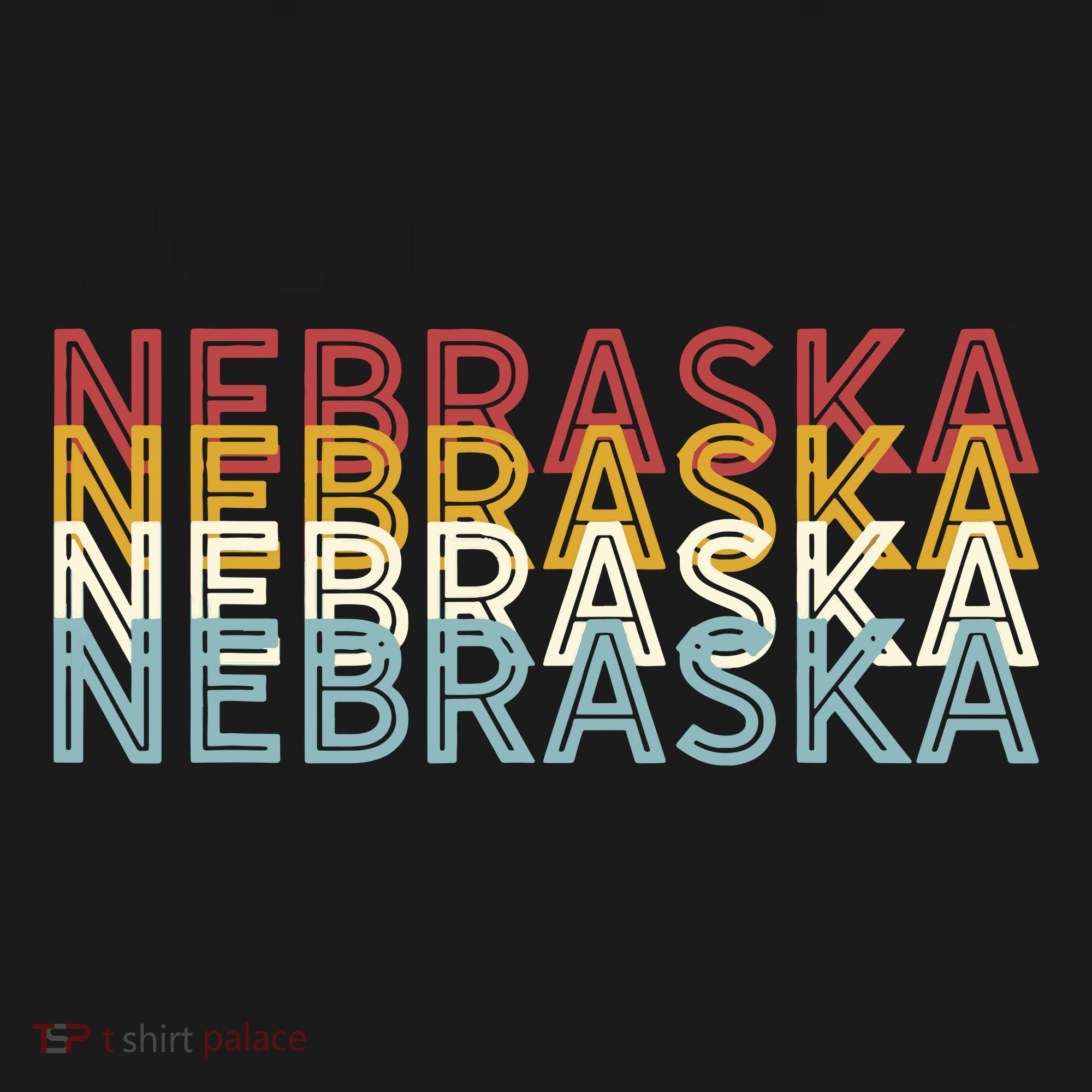 Usa 70s State Retro Vintage Nebraska T-Shirt