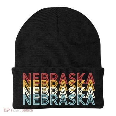 Usa 70s State Retro Vintage Nebraska Beanie