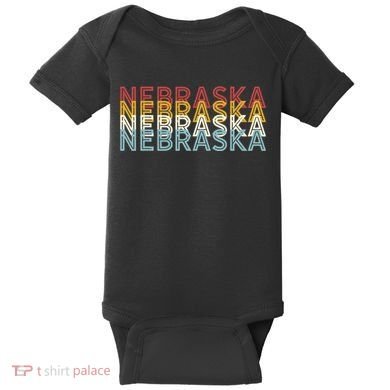 Usa 70s State Retro Vintage Nebraska Baby Bodysuit