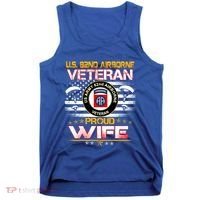Us 82nd Airborne Veteran Proud Wife Us Flag Patriotic Gift Tank Top thumb 0