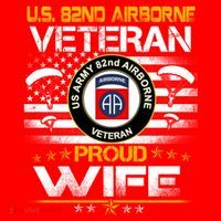 Us 82nd Airborne Veteran Proud Wife Us Flag Patriotic Gift Santa Hat thumb 1