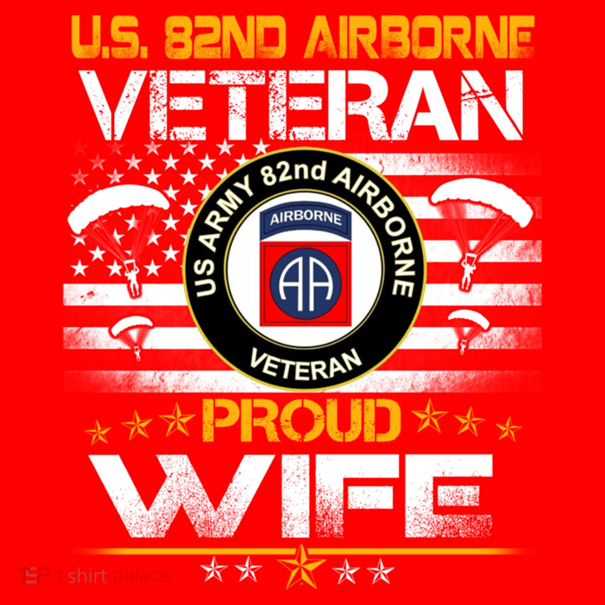 Us 82nd Airborne Veteran Proud Wife Us Flag Patriotic Gift Santa Hat