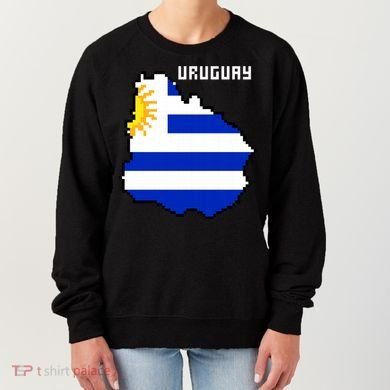 Uruguay 8 Bit Pixelated Women's Sweatshirt