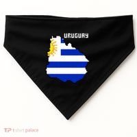 Uruguay 8 Bit Pixelated USA-Made Doggie Bandana thumb 0