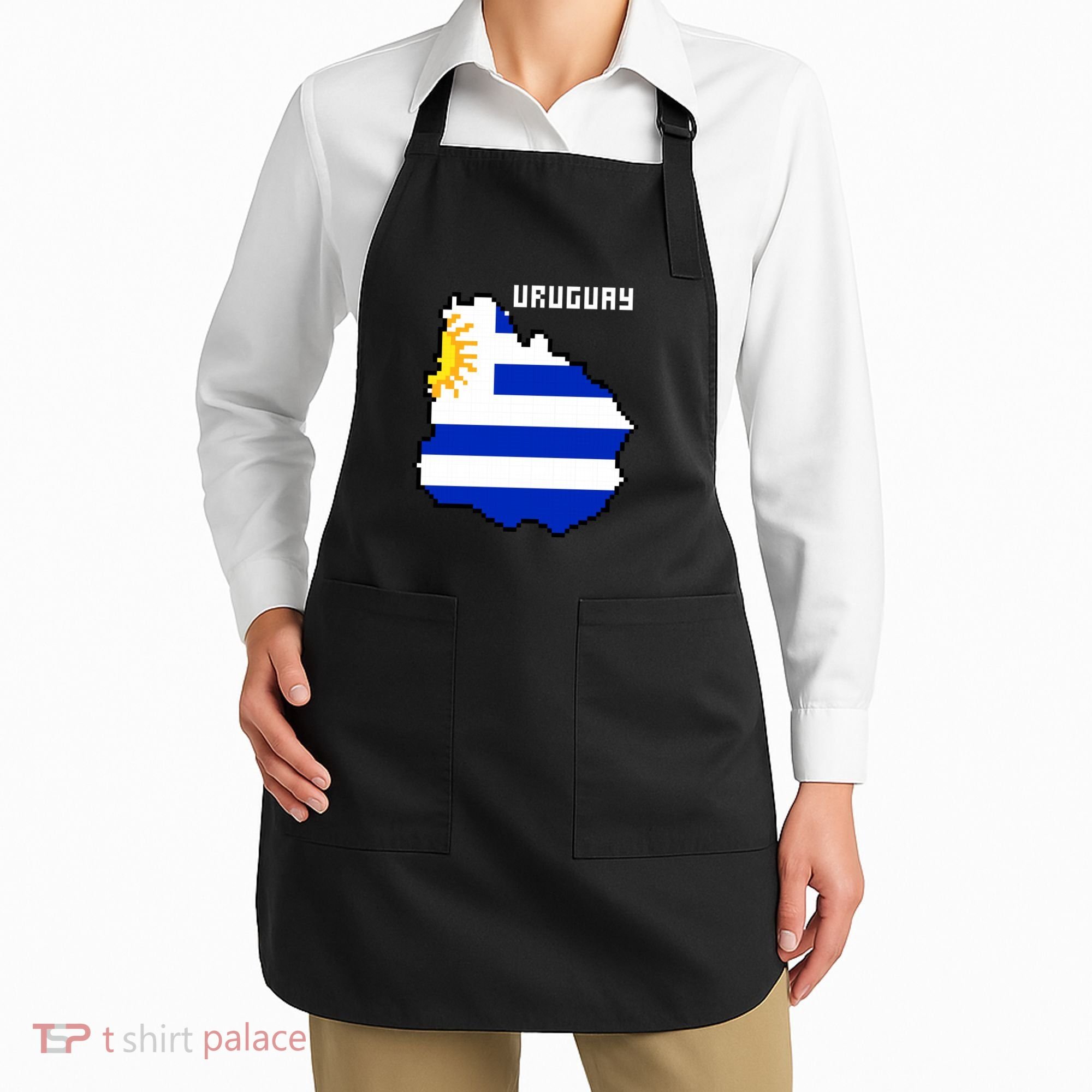Uruguay 8 Bit Pixelated Apron
