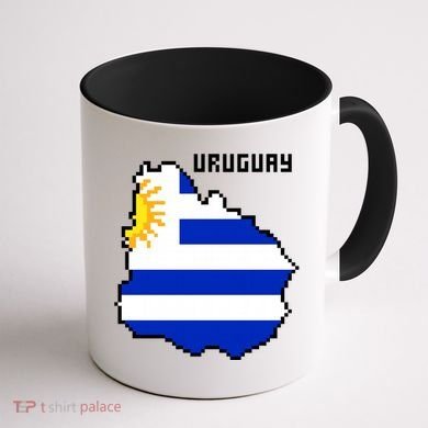 Uruguay 8 Bit Pixelated Coffee Mug back