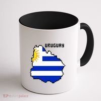 Uruguay 8 Bit Pixelated Coffee Mug thumb 1