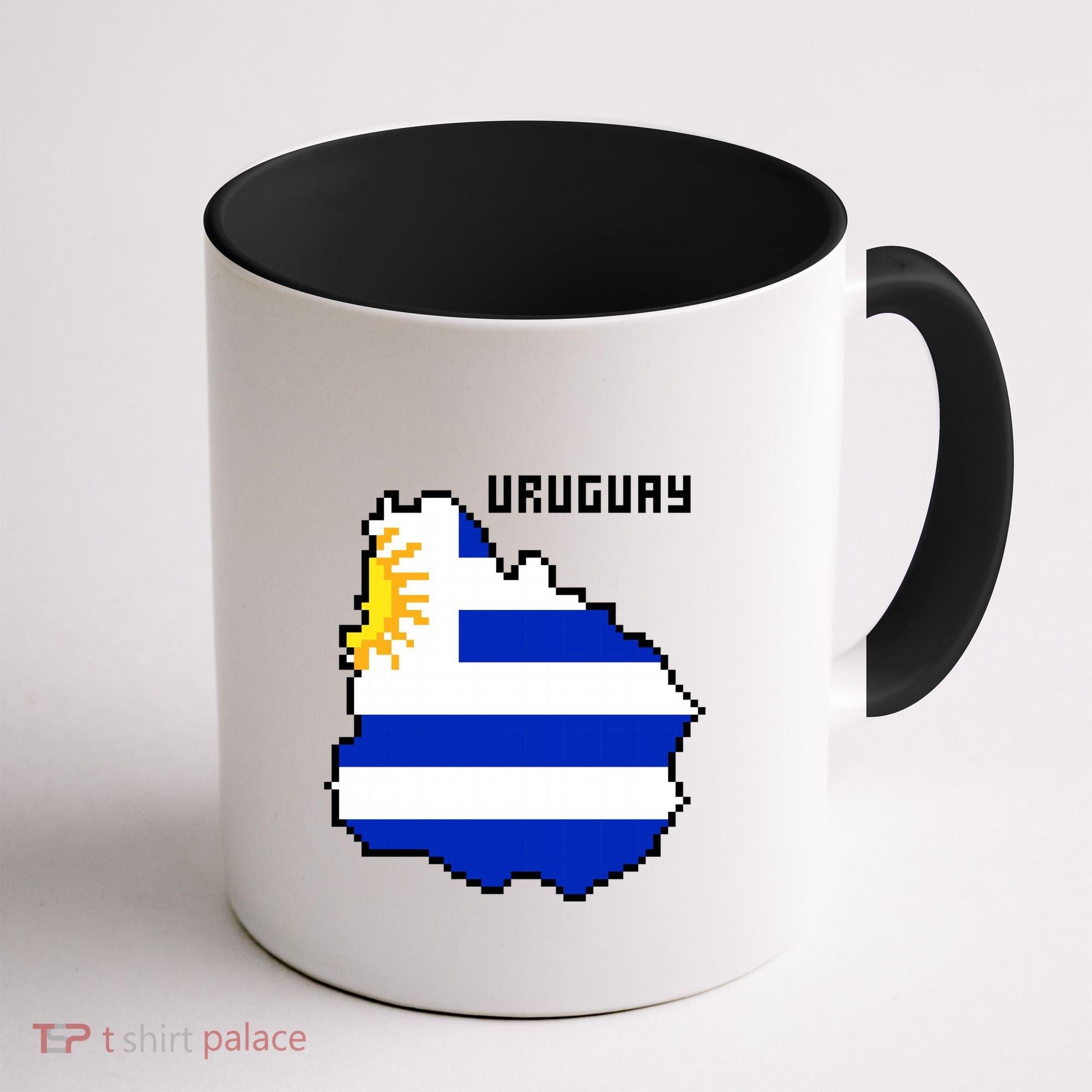 Uruguay 8 Bit Pixelated Coffee Mug