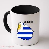 Uruguay 8 Bit Pixelated Coffee Mug thumb 0