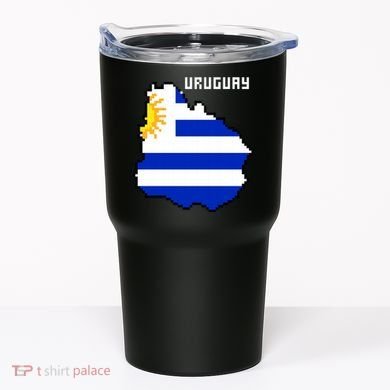 Uruguay 8 Bit Pixelated Tumbler