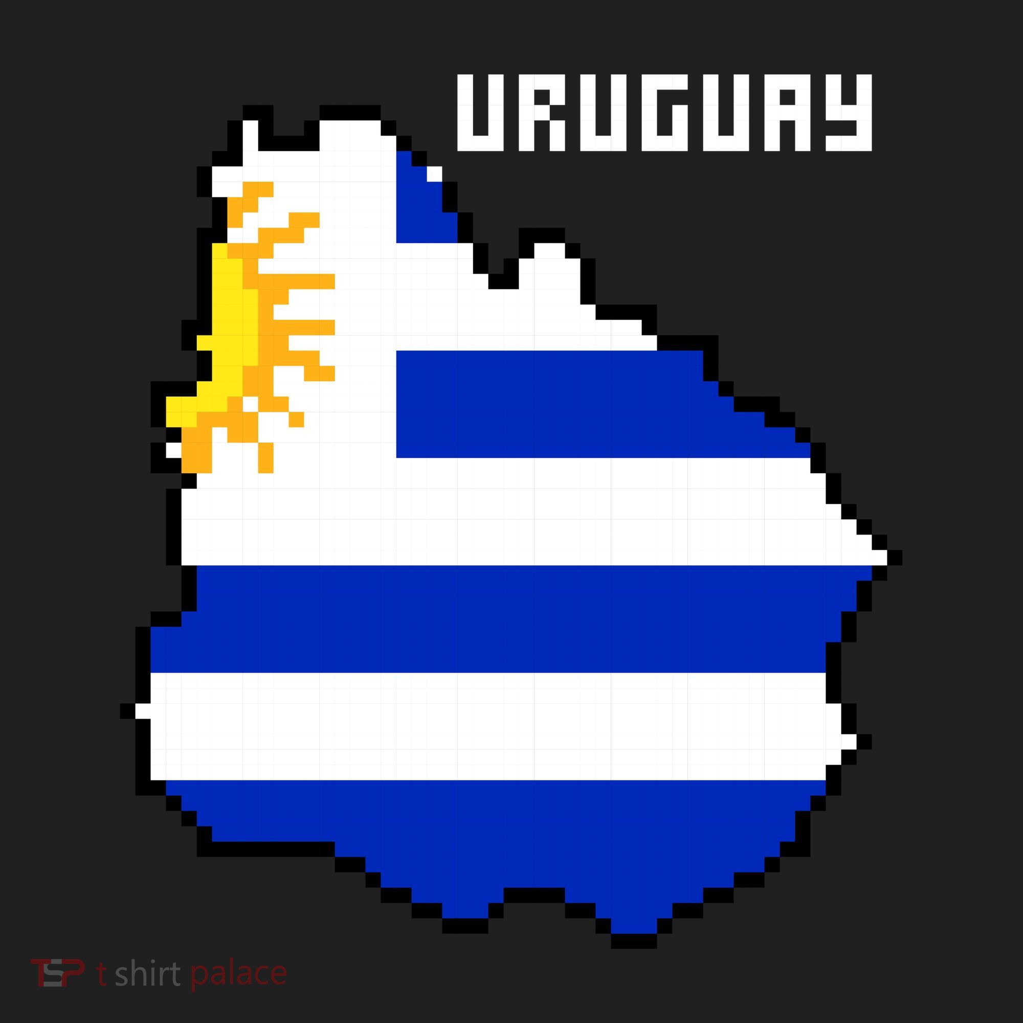 Uruguay 8 Bit Pixelated Tumbler