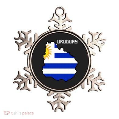 Uruguay 8 Bit Pixelated Ornament