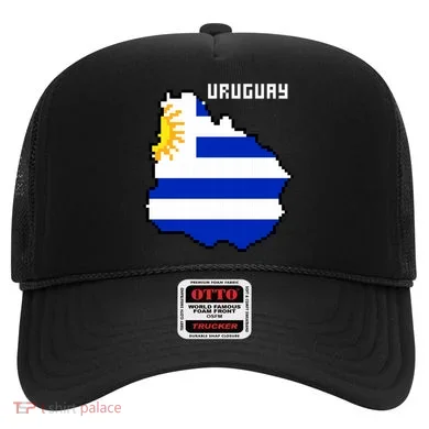 Uruguay 8 Bit Pixelated Hat