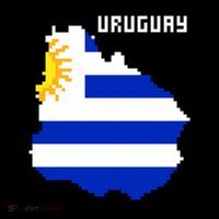 Uruguay 8 Bit Pixelated Visor thumb 3