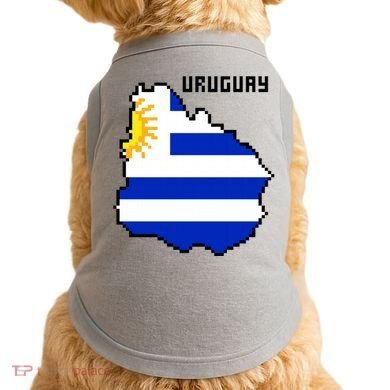 Uruguay 8 Bit Pixelated Doggie Tank