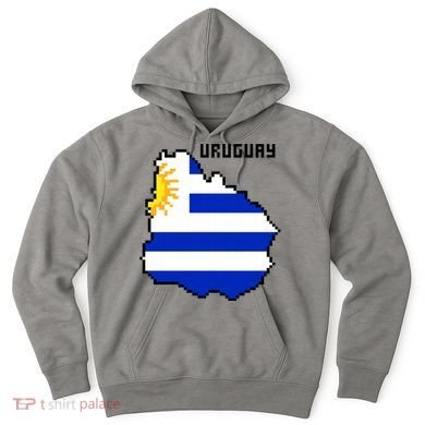 Uruguay 8 Bit Pixelated Hoodie