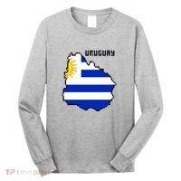 Uruguay 8 Bit Pixelated Long Sleeve Shirt thumb 0