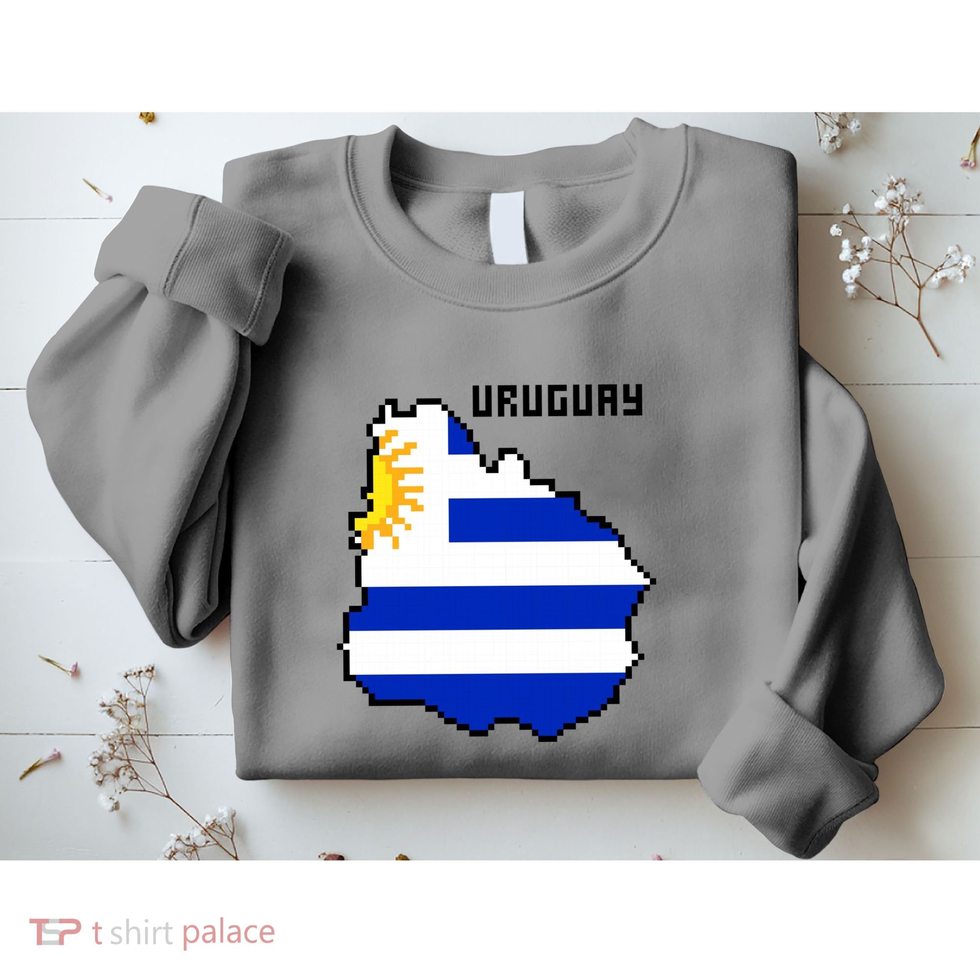 Uruguay 8 Bit Pixelated Sweatshirt