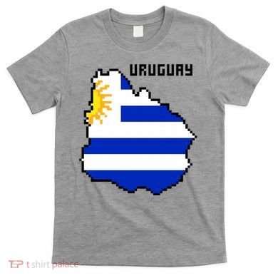 Uruguay 8 Bit Pixelated T-Shirt