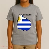 Uruguay 8 Bit Pixelated T-Shirt thumb 4