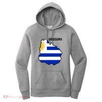 Uruguay 8 Bit Pixelated Women's Hoodie thumb 0