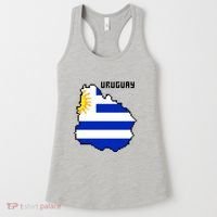 Uruguay 8 Bit Pixelated Women's Tank Top thumb 0