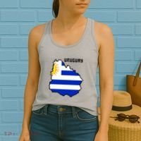 Uruguay 8 Bit Pixelated Women's Tank Top thumb 2