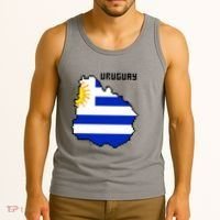 Uruguay 8 Bit Pixelated Tank Top thumb 3