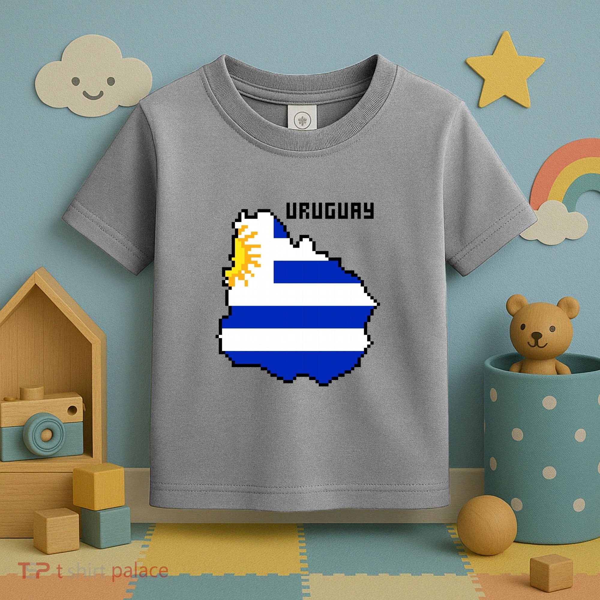 Uruguay 8 Bit Pixelated Toddler T-Shirt